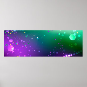 Mardi Gras Festive Purple Background Poster