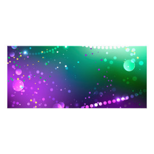 Mardi Gras Festive Purple Background Rack Card