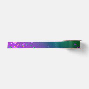 Mardi Gras Festive Purple Background Satin Ribbon