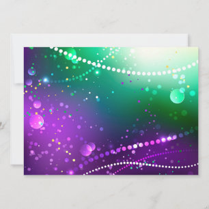 Mardi Gras Festive Purple Background Save The Date