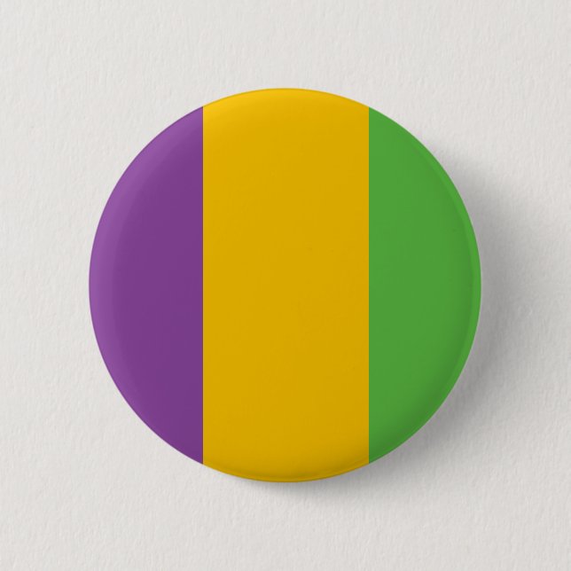 Mardi Gras Flag Crown 6 Cm Round Badge (Front)