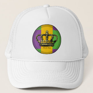 Mardi Gras Flag Crown Trucker Hat