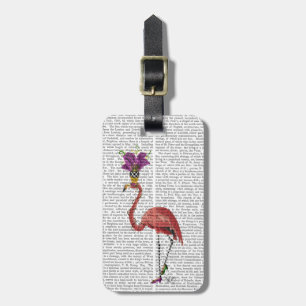 Mardi Gras Flamingo Full Luggage Tag