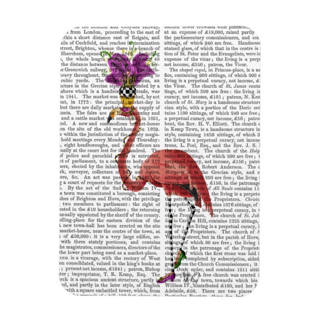 Mardi Gras Flamingo Full Magnet (Vertical)