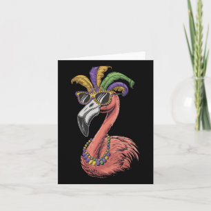 Mardi Gras Flamingo It's Mardi Gras Yall Costume W Card
