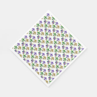 Mardi Gras fleu de lis Napkin