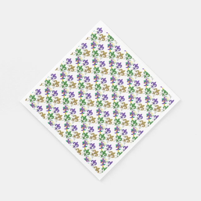 Mardi Gras fleu de lis Napkin (Corner)