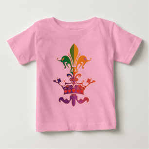 Mardi Gras Fleur de Crown Baby T-Shirt