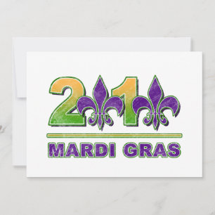 Mardi Gras Fleur-de-Lis 2010 Invitation