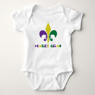 Mardi Gras ~ Fleur De Lis Baby Bodysuit