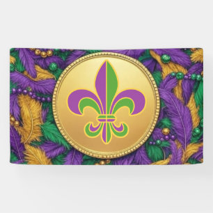 Mardi Gras Fleur de lis Banner