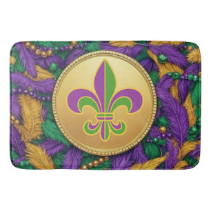 Mardi Gras Fleur de lis Bath Mat