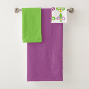 Mardi Gras Fleur de Lis Bath Towel Set