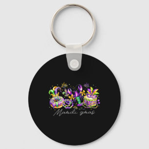 Mardi Gras Fleur De Lis Beads Louisiana Festival C Key Ring