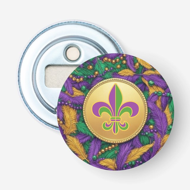 Mardi Gras Fleur de lis Bottle Opener (Front)