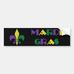 Mardi Gras ~ Fleur De Lis Bumper Sticker