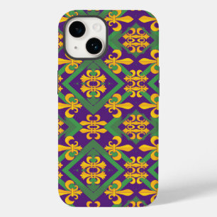 Mardi Gras Fleur de lis Case-Mate iPhone 14 Case
