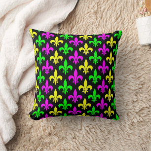 Mardi Gras Fleur De Lis Cushion