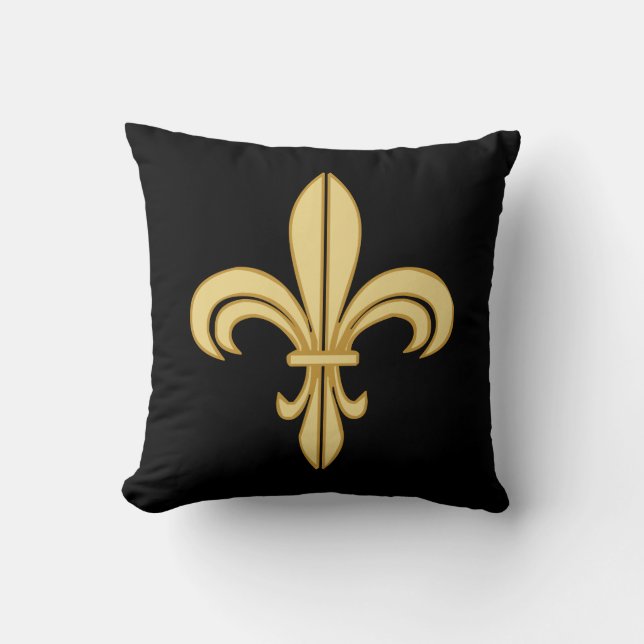 Mardi Gras Fleur De Lis Cushion (Front)