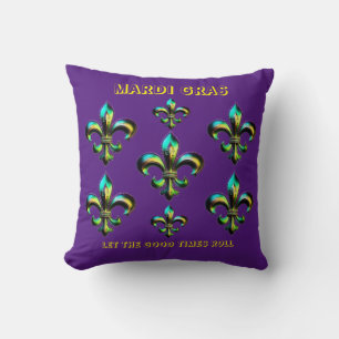 Mardi Gras Fleur De Lis Cushion