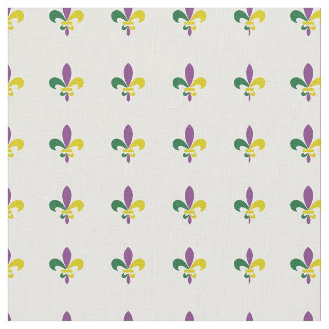 Mardi Gras Fleur De lis Fabric (Close Up)