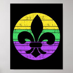 Mardi Gras Fleur De Lis For Carnival Celebration Poster