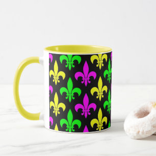 Mardi Gras Fleur De Lis Mug