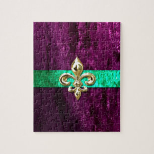 Mardi Gras Fleur De Lis New Orleans Jigsaw Puzzle