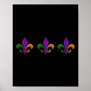 Mardi Gras Fleur De Lis Nola New Orleans And Louis Poster