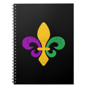 Mardi Gras Fleur De Lis Notebook