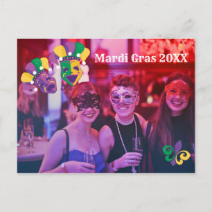 Mardi Gras Fleur De Lis Photo Postcard