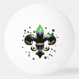 Mardi Gras Fleur de Lis Ping Pong Ball