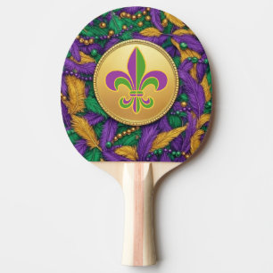 Mardi Gras Fleur de lis Ping Pong Paddle
