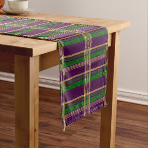 Mardi Gras Fleur De Lis Short Table Runner