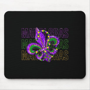 Mardi Gras Fleur De Lis Symbol Louisiana Carnival Mouse Pad