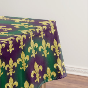 Mardi Gras Fleur De Lis Tablecloth