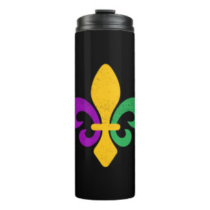 Mardi Gras Fleur De Lis Thermal Tumbler