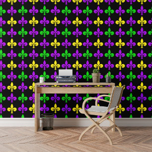Mardi Gras Fleur de Lis Wallpaper