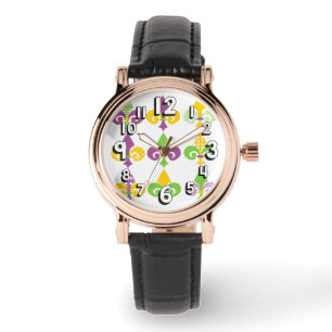 Mardi Gras Fleur de Lis Watch