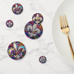 Mardi Gras Fleur de Lys Confetti