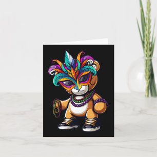 Mardi Gras For Boys Mens Hip Hop Bear New Orleans Card