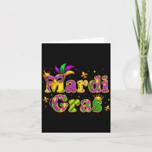 Mardi Gras for Women Kid Boys Girls Men Adults Fat Card