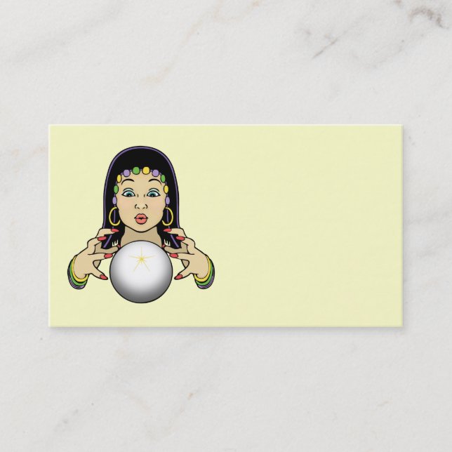 Mardi Gras Fortune Teller Business Card (Front)