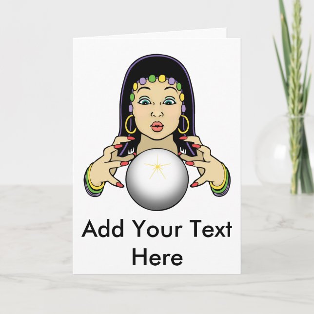 Mardi Gras Fortune Teller Card (Front)