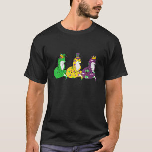 Mardi Gras Fox Beads Festival Animals Jester Hat T-Shirt