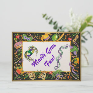 Mardi Gras Fun Invitation