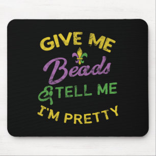 Mardi Gras Funny Beads Unique New Orleans Gift Mouse Pad