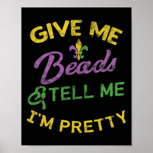Mardi Gras Funny Beads Unique New Orleans Gift Poster