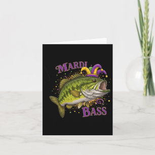 Mardi Gras - Funny Fishing Design Card