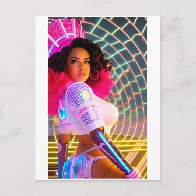 Mardi Gras Galaxy Queen Postcard (Front)